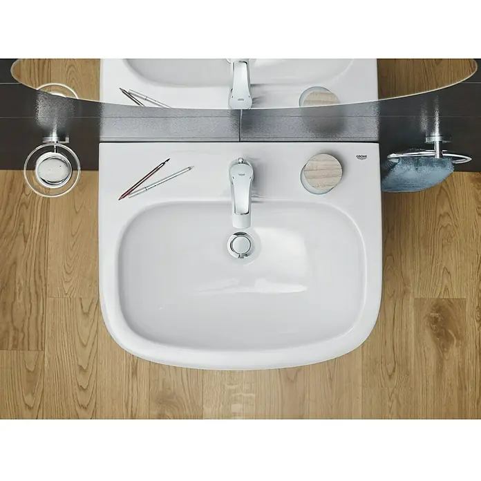 Grohe Essentials Seifenschale - Mit Halterung, Chrom, Glänzend - Einbauspüle mit Armatur und Zubehör im Badezimmer, stilvoll und funktional. Perfekt für moderne Badezimmerdesigns.