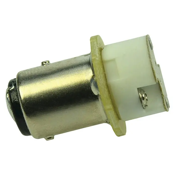 Talamex Sockeladapter für Boote - Sockel: BAY15d auf G4 - Nahaufnahme einer BA15S-Glühbirne, die ein klares Licht ausstrahlt. Ideal für diverse Beleuchtungsanwendungen, robust & zuverlässig.