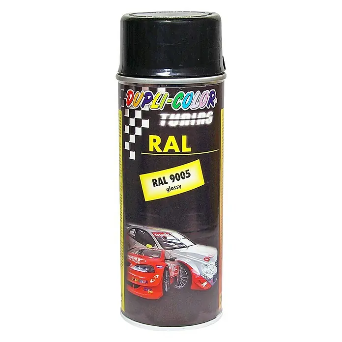 Dupli-Color Tuning Lackspray - Tiefschwarz, Glänzend - Sprühdose Dupli-Color Tuning RAL 9005 glänzend für Fahrzeuglackierung. Ideal für professionelle Ergebnisse mit hoher Deckkraft und schneller Trocknung.