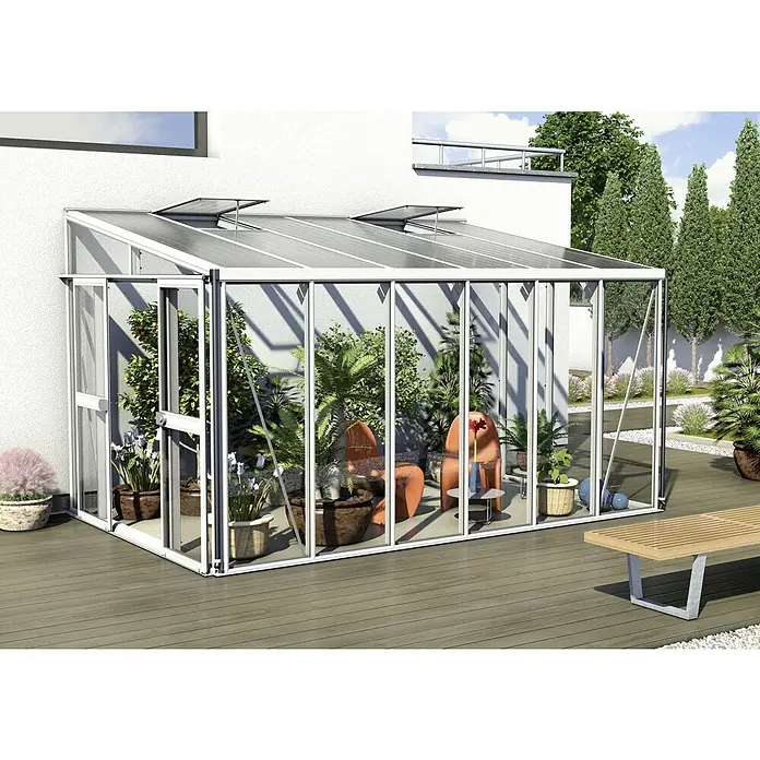 Vitavia Pavillon-Nachrüstsatz Helena 10200 - Passend für: Vitavia Gewächshaus Helena 10200, Weiß - Geräumiges Gewächshaus mit Pflanzen und Möbeln für den Gartenanbau. Ideal für Hobbygärtner und Pflanzenliebhaber.
