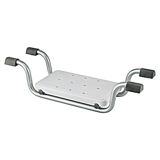 careosan Badzit (74 x 23 x 18,5 cm, Belastbaarheid: 110 kg, Wit/Zilver)