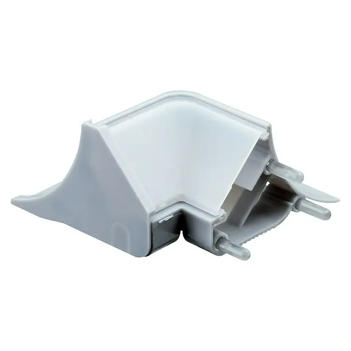 Paulmann Perfil Corner - Exterior, Plástico, 2 ud. - Esquina para conductos de cables. La esquina gris es ideal para una conducción limpia de los cables y garantiza una apariencia ordenada.