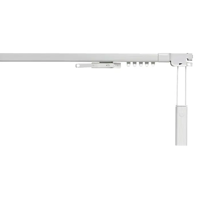Riel de cortina reforzado extensible - Largo: 390 cm, Blanco - Sistema de riel de cortina blanco con varilla de tracción para un funcionamiento suave y un diseño elegante, dando un toque estiloso a cualquier habitación.