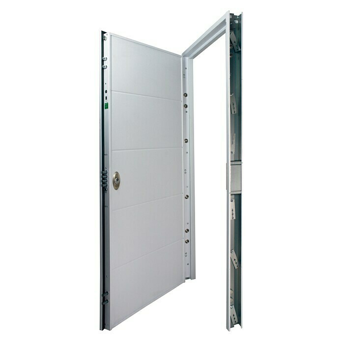 SegureStil Puerta de entrada Acorazada VH500 Serie V Exterior (90 x 206 cm, Apertura: Derecha, Blanco lacado)