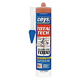Ceys Adhesivo y sellador Total-Tech (Tubo, Marrón, 290 ml)