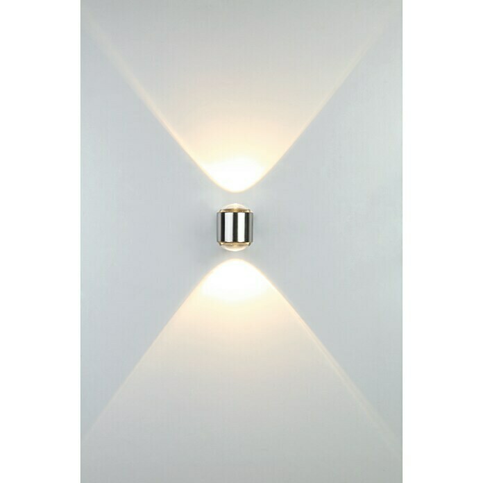 Lutec Aplique exterior LED Crystal (2 luces, 10 W, Blanco cálido, IP44, Redondeada)