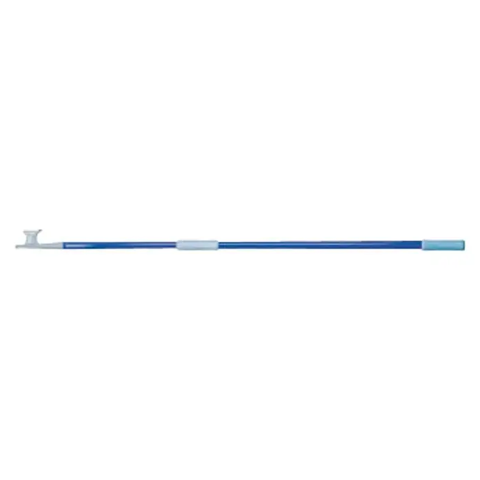 Bichero telescópico azul - 30 mm x 120 cm, Aluminio - Gancho de piscina azul con mango telescópico para facilitar la limpieza y el mantenimiento de piscinas. Accesorio práctico para la limpieza.
