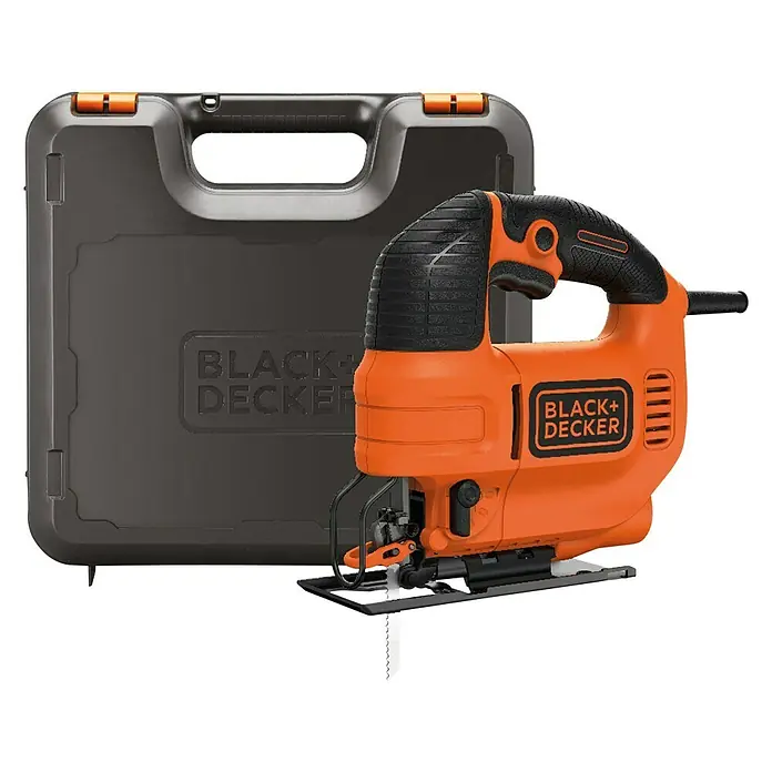 Black+Decker Caladora eléctrica KS701PEK-QS - 3.000 /min, Profundidad de corte máx. en madera: 70 mm, Número de niveles de elevación del péndulo: 4 ud. - Sierra de calar Black+Decker con maletín. Ideal para proyectos DIY, con cortes precisos y fácil transporte.
