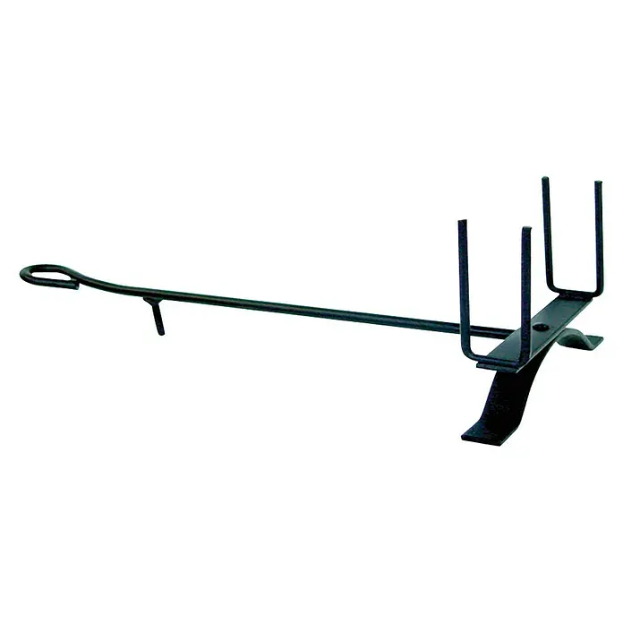 Imex El Zorro Accesorio para chimenea tostador - 140 x 140 x 360 mm, Negro - Imagen de un elevador de troncos de chimenea negro, una herramienta robusta para mover troncos.