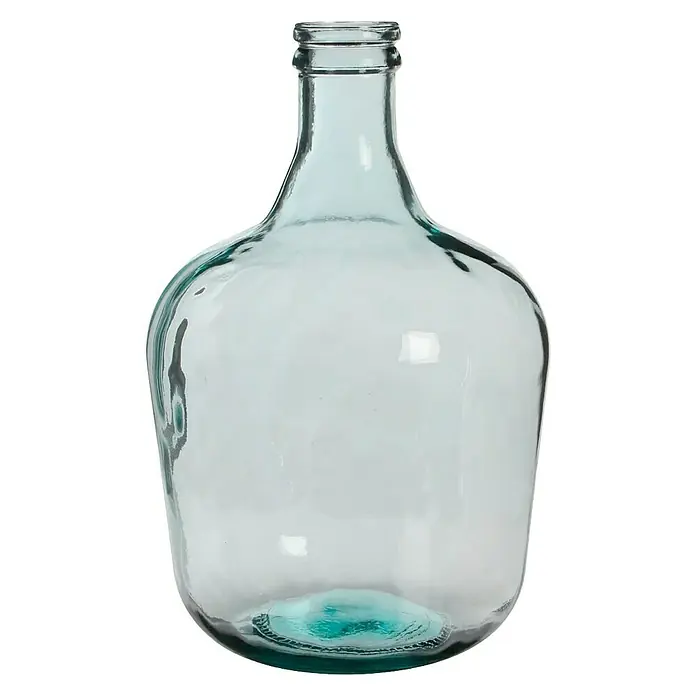 Jarrón Diego - Ø x Al: 27 x 42 cm, Vidrio, Transparente - Decantador de vino de vidrio transparente con cuerpo ancho y cuello estrecho, ideal para servir vino o como elemento decorativo.