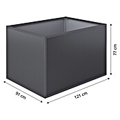 KGT Hochbeet Alu 130 (91 x 121 x 77 cm, Aluminium, Anthrazit) | BAUHAUS
