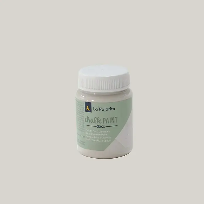 La Pajarita Pintura de tiza Chalk Paint - Jazmín, 75 ml, Mate - Un bote de pintura a la tiza La Pajarita Deco, ideal para proyectos DIY y decoración de muebles.