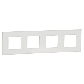 Schneider Electric New Unica Marco (Blanco, Modelo de mecanismos: x 4, Plástico, Ubicar)