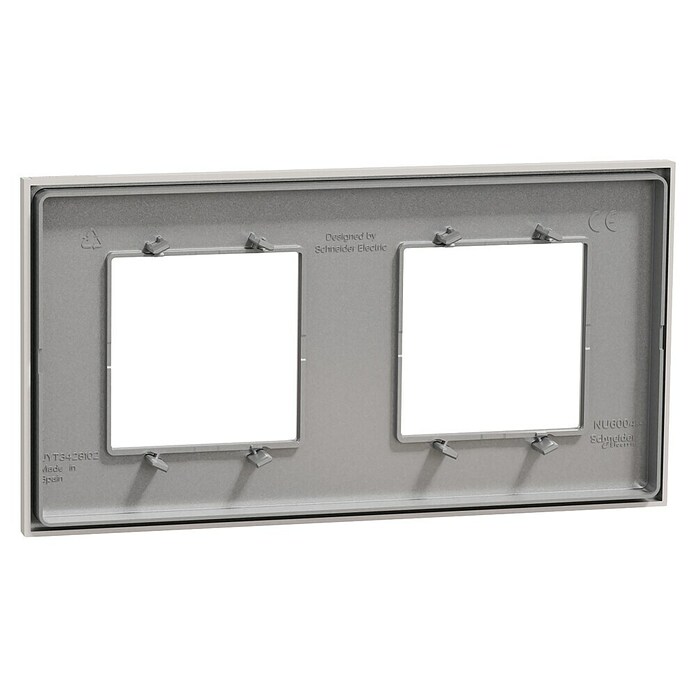 Schneider Electric New Unica Marco (Gris cava, Modelo de mecanismos: x 2, Plástico, Ubicar) | BAUHAUS
