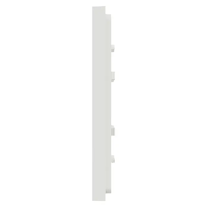 Schneider Electric New Unica Marco - Blanco, Plástico, Colocar - Primer plano de un enchufe de pared blanco que destaca el diseño simple y la funcionalidad del accesorio eléctrico.