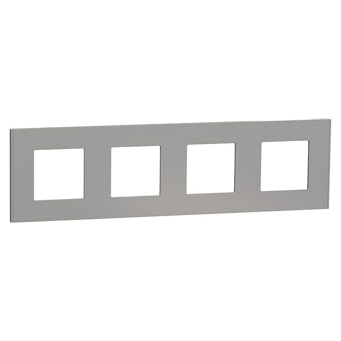 Schneider Electric New Unica Marco (Gris, Modelo de mecanismos: x 4, Plástico, Colocar) | BAUHAUS