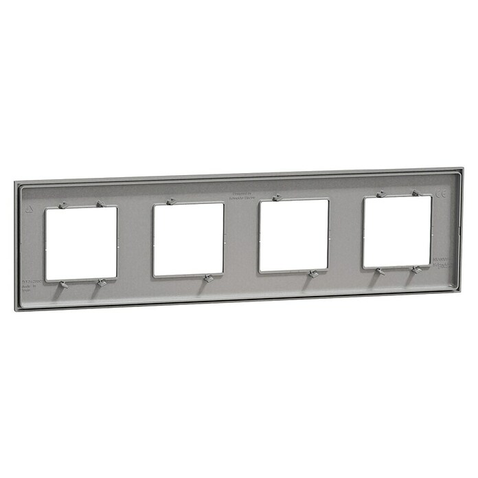 Schneider Electric New Unica Marco (Gris, Modelo de mecanismos: x 4, Plástico, Colocar) | BAUHAUS