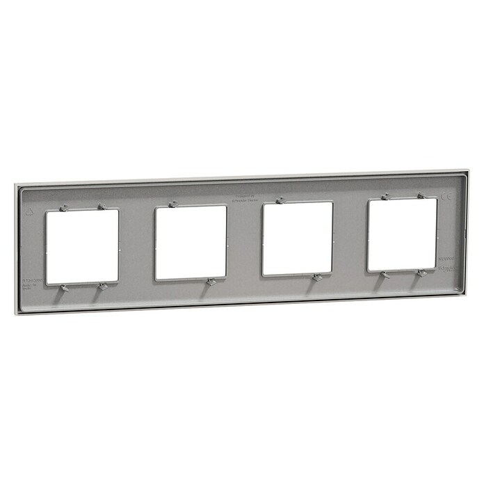 Schneider Electric New Unica Marco (Gris cava, Modelo de mecanismos: x 4, Plástico, Colocar) | BAUHAUS