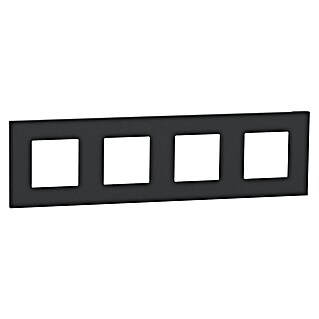 Schneider New Unica Marco (Gris antracita, Diseño de los mecanismos: x 4, Plástico)