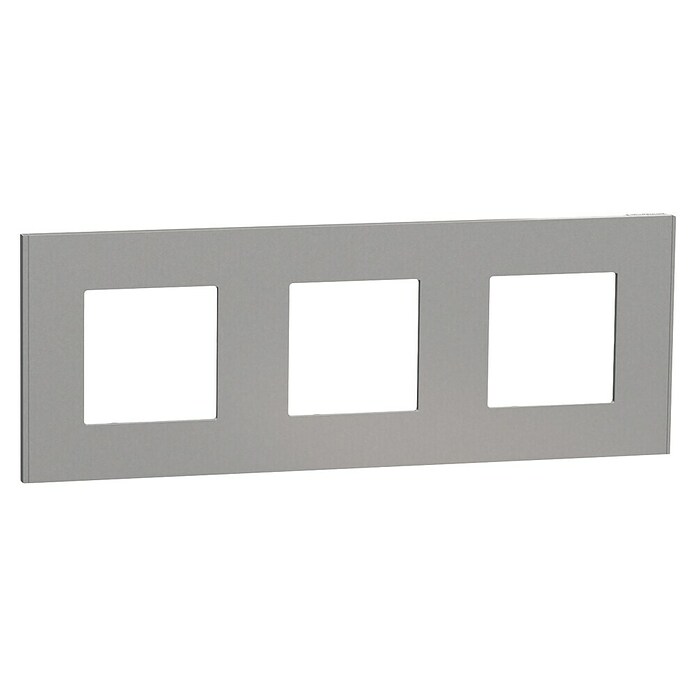 Schneider Electric New Unica Marco (Gris, Modelo de mecanismos: x 3, Plástico, Colocar) | BAUHAUS