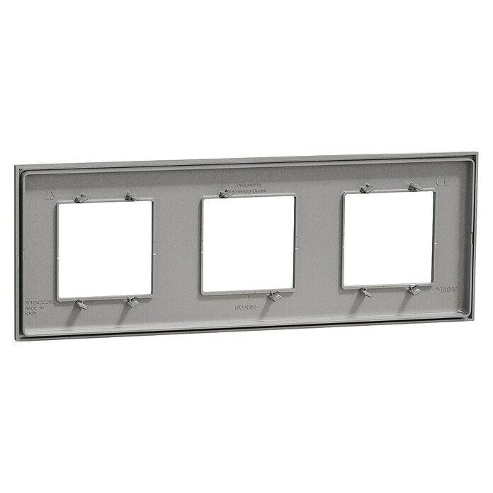 Schneider Electric New Unica Marco (Gris, Modelo de mecanismos: x 3, Plástico, Colocar) | BAUHAUS