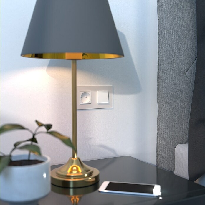 Schneider Electric New Unica Marco (Gris cava, Modelo de mecanismos: x 2, Plástico, Ubicar) | BAUHAUS