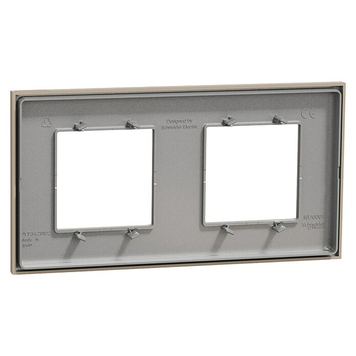 Schneider Electric New Unica Marco (Beige, Modelo de mecanismos: x 2, Plástico, Colocar) | BAUHAUS