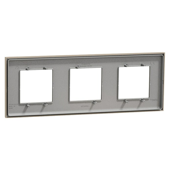 Schneider Electric New Unica Marco (Beige, Modelo de mecanismos: x 3, Plástico, Colocar) | BAUHAUS