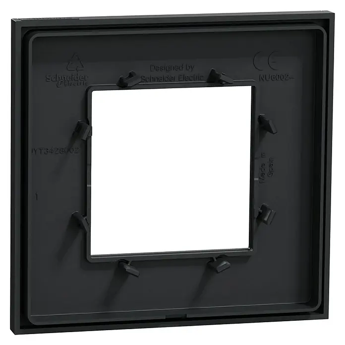 Schneider Electric New Unica Marco - Gris antracita, Plástico, Colocar - Receptáculo cuadrado de antracita de un interruptor de Schneider Electric. El marco es dimensionalmente estable, preciso y fabricado con material de alta calidad.