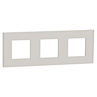 Schneider Electric New Unica Marco (Gris cava, Modelo de mecanismos: x 3, Plástico, Ubicar)