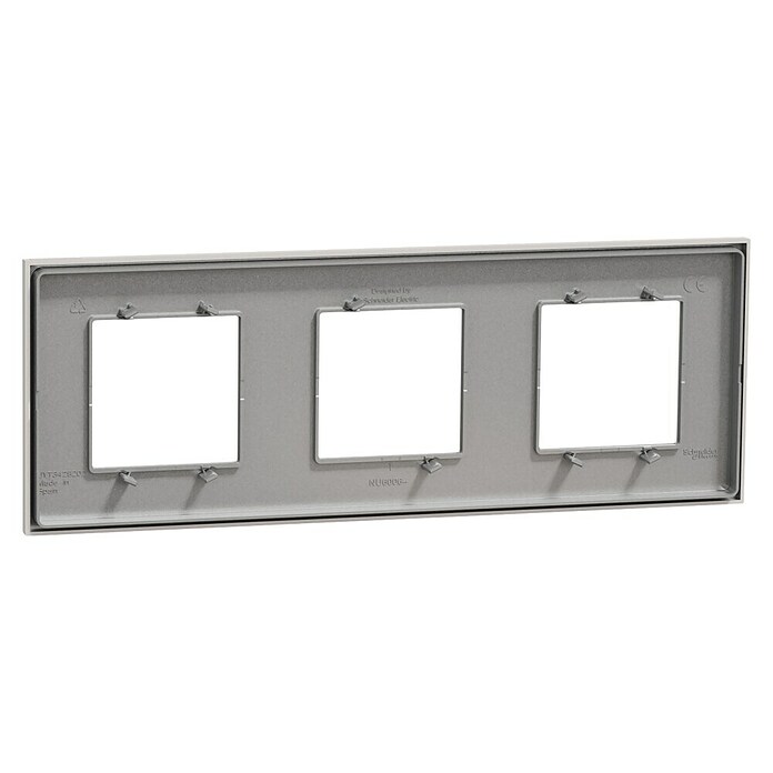 Schneider Electric New Unica Marco (Gris cava, Modelo de mecanismos: x 3, Plástico, Ubicar) | BAUHAUS