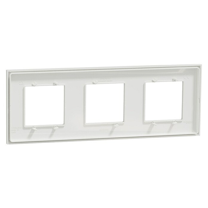 Schneider Electric New Unica Marco (Blanco, Modelo de mecanismos: x 3, Plástico, Colocar) | BAUHAUS