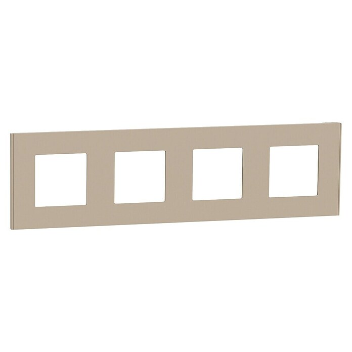 Schneider Electric New Unica Marco (Beige, Modelo de mecanismos: x 4, Plástico, Colocar) | BAUHAUS