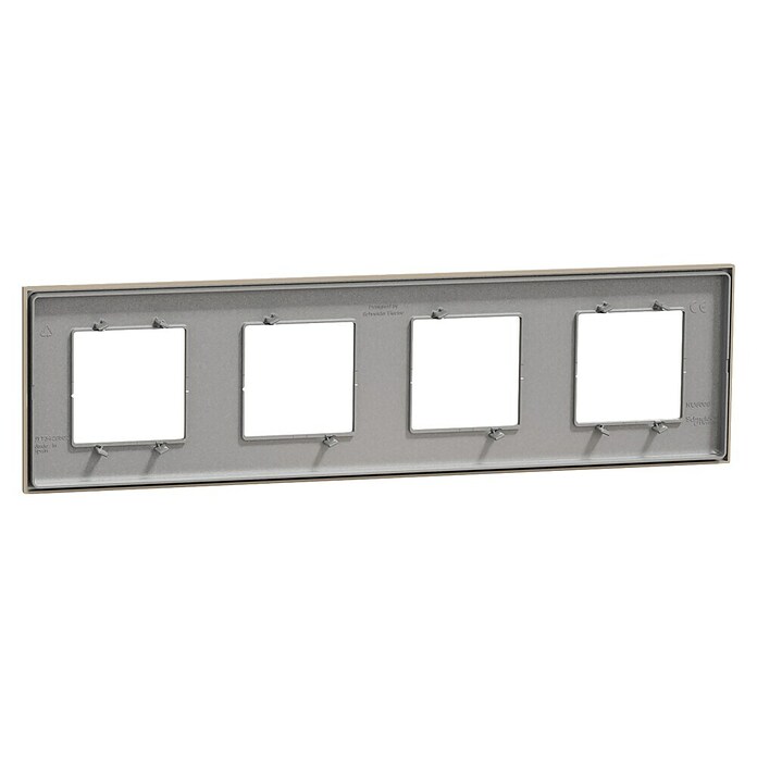Schneider Electric New Unica Marco (Beige, Modelo de mecanismos: x 4, Plástico, Colocar) | BAUHAUS