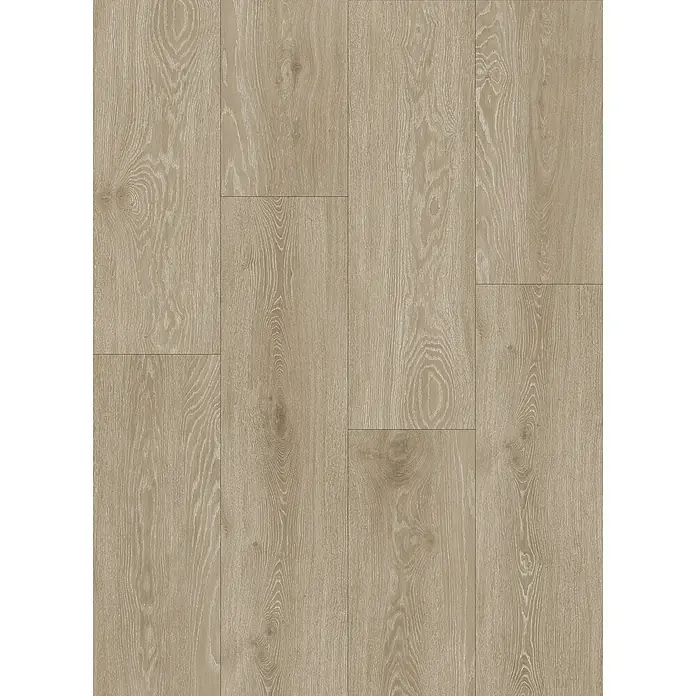 Oknum Suelo vinílico SPC Oak Cream - 1.220 x 182 x 5 mm, Oak Cream - Laminado marrón claro con diseño de vetas de madera. Perfecto para espacios residenciales que buscan un aspecto natural.
