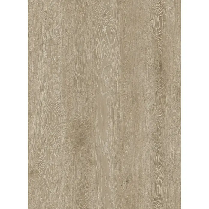 Oknum Suelo vinílico SPC Oak Cream - 1.220 x 182 x 5 mm, Oak Cream - Primer plano de una superficie laminada en tonos beige cálidos que muestra la veta de la madera natural, ideal para pisos.