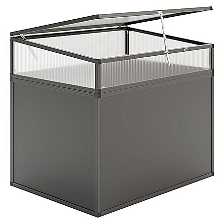 KGT Frühbeet-Aufsatz (Passend für: KGT Alumium-Hochbeet & Woody 130, L x B x H: 91 x 121 x 32 cm)