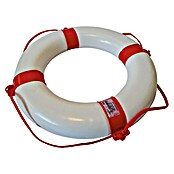 Flotador salvavidas (Blanco/Rojo, Diámetro exterior: 60 cm, Diámetro interior: 35 cm)