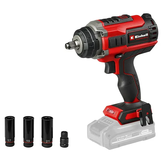Einhell Professional Power X-Change 18V Akku-Schlagschrauber IMPAXXO 18/450 - 18 V, Ohne Akku, 450 Nm - Einhell Akku-Schlagschrauber mit verschiedenen Aufsätzen für vielseitige Anwendungen.