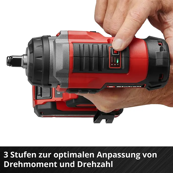 Einhell Professional Power X-Change 18V Akku-Schlagschrauber IMPAXXO 18/450 - 18 V, Ohne Akku, 450 Nm - Akku-Schlagschrauber mit Drehmoment- und Drehzahleinstellung für optimale Anpassung an verschiedene Anwendungen.