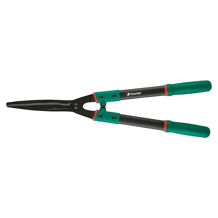 Gardol Classic Hand-Heckenschere GDH61 - Länge: 3,4 cm, Schwarz, grün, rot - Eine Gardol Heckenschere mit schwarzen Klingen und grünen Griffen. Ideal für den präzisen Schnitt von Hecken und Sträuchern.