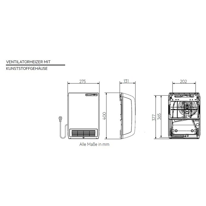 AEG Calefactor de aire VH 213 (2.000 W, IP24) | BAUHAUS