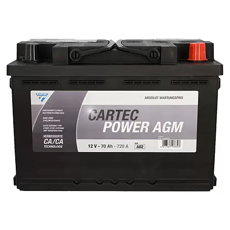 Cartec  Autobatterie Power AGM 70 AH 720A