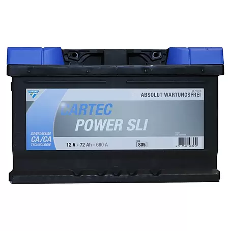Cartec  Autobatterie Power SLI 72 AH 680A