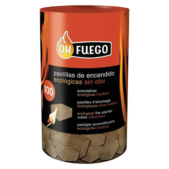 Ok Fuego Pastillas de encendido ecológicas (100 ud.)