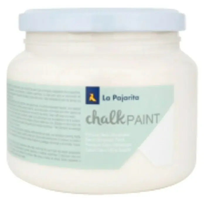 La Pajarita Pintura de tiza Chalk Paint - Sweet cream, 500 ml, Mate - Un bote de pintura de tiza La Pajarita en un color claro, ideal para muebles y decoraciones para crear un aspecto vintage o shabby chic.
