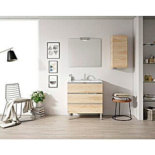 Mueble de lavabo Andrea Slim (L x An x Al: 39 x 80 x 69 cm, Nebraska natutal)