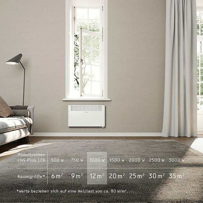Stiebel Eltron Convector CNS Plus LCD (1.000 W, Superficie calefactable: 12 m²) | BAUHAUS