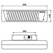 Stiebel Eltron Estufa de pie infrarrojos para pared (8,5 x 53,5 x 14,5 cm, 1.200 W) | BAUHAUS
