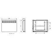 AEG Konvektorheizung Wandmontage (500 W, Raumheizvermögen: 6 m², Alpinweiß) | BAUHAUS